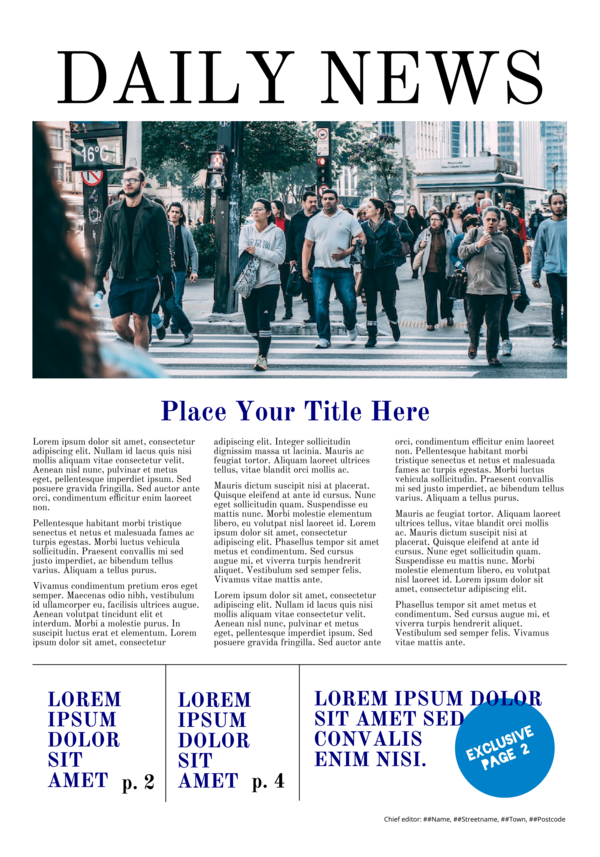 Make your own newspaper | Happiedays